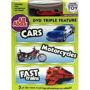   Cars Motorcycles Trains DVD w Collectible Toy Patio, Lawn & Garden
