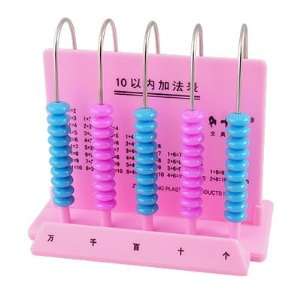   Children Pink Plastic Frame Maths Training Abacus Counting Toy: Baby