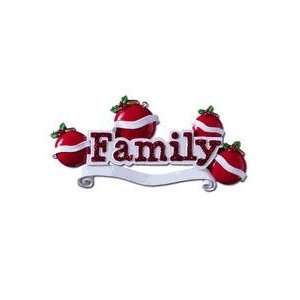  4312 Family of 4 Four Personalize Christmas Ornament: Home 