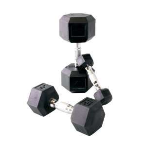   Barbell Rubber Coated Dumbbell Set Sizes 5 25 lbs: Sports & Outdoors