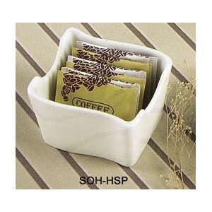  Soho Pattern Bone White Sugar Packet Holder Kitchen 