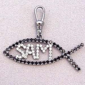  Personalized Fish Charm   Tail on Right : Clasp SWIVEL 