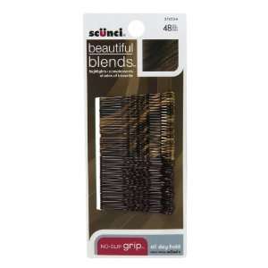 SCUNCI 48 Count Beautiful Blends Brown And Black Bobby Pins Sold in 