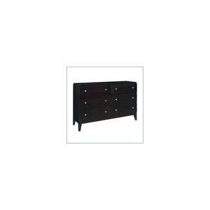  Sitcom Austin Collection 6 Drawer Double Dresser in Black 