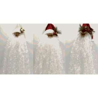   Inch Shimmering Beard Santa Head Three Assorted Styles