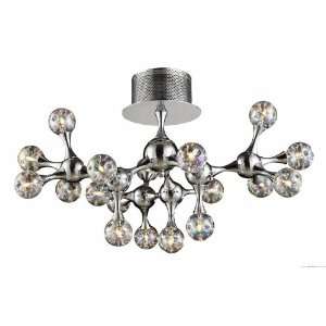  Molecular Collection 18 Light Semi Flush In Chrome With 