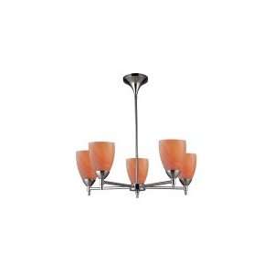  Celina 5 Light Chandelier In Polished Chrome And Sandy 