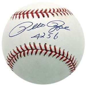  Pete Rose Autographed Signed Baseball 4256 Inscription PSA 