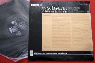 BACH #1 MASS IN B MINOR BWV 232 CLASSICAL UK LP  