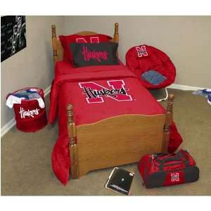 Nebraska Cornhuskers NCAA Bed in a Bag   Twin  Sports 