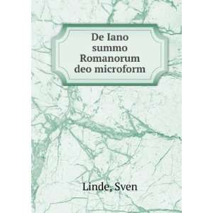  De Iano summo Romanorum deo microform Sven Linde Books