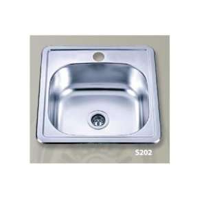  Stainless Steel Top Mount Single Bowl Kitchen Sink: Home 