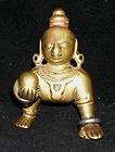 Antique 19th C Bronze Bala Krishna India Hindu Statue figurine VERY 