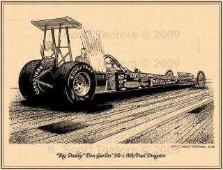 Don Garlits SR 1 Top Fuel Dragster Rear View   Dragster Print