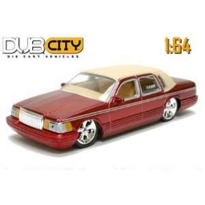   1990 Candy Red Lincoln Towncar 1:64 Scale Die Cast Car: Toys & Games