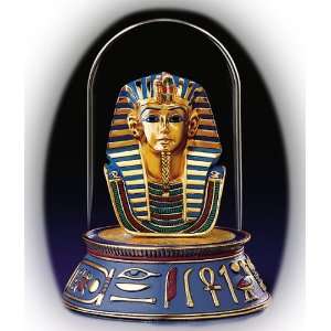  Egyptian Mini Bell Jar Mask of Tutankhamen Hand Painted 
