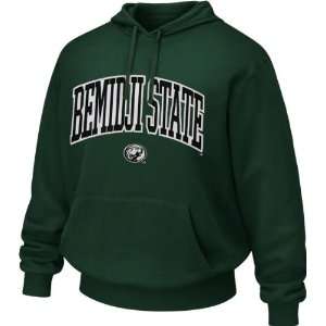 Bemidji State Green Tackle Twill Hooded Sweatshirt:  Sports 