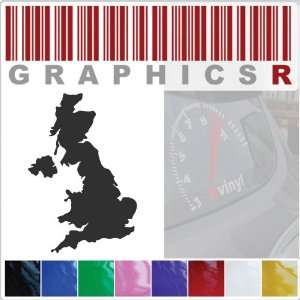 Sticker Decal Graphic   United Kingdom Country Silouette Pride MapA294 