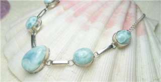 Larimar Necklace in Silver.925 Nice Pattern  