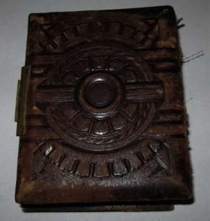 Antique leather photo album Henry E. Curtis tintype photographs New 