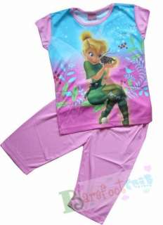   220 new Fairy Tinker Bell & Friends Girls pant top Outfit set L age5 6