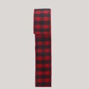  6 Red and Black Buffalo Plaid Double Wired Christmas 