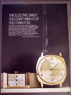 1967 Timex Electric Watches Original Vintage Watch Ad  