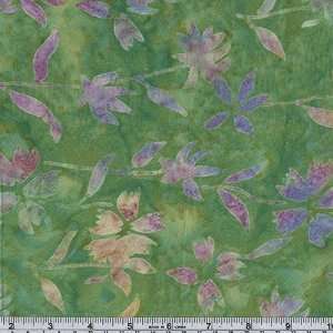  45 Wide Rayon Batiks Green Fabric By The Yard: Arts 