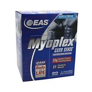  EAS Myoplex Carb Sense Nutrition Shake Vanilla Cream 20 