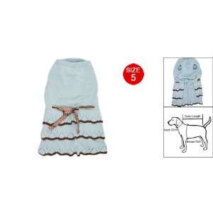   Pet Round Neck Baby Blue Tiered Knitting Dress Size 5: Pet Supplies