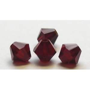  144 Pcs Czech Beads Rondells 4 mm GARNET 