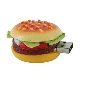  4GB Lovely Big Hamburger Shape Flash Drive (Yellow 