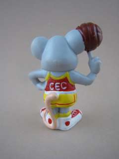 Chuck E Cheese Mouse PVC Figure Basketballl Player Show Biz Pizza 2 