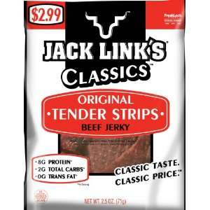 Jack Links Original Beef Strips, 2.50 Ounce (Pack of 6)