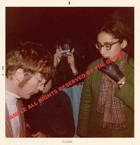THE BEATLES JOHN LENNON SIGNING AUTOGRAPH DURING 1967 SGT PEPPERS 