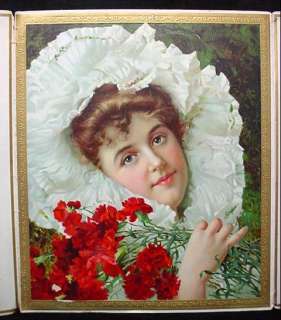   Magazine Calendar 1905 Advertising Litho Beauty in White &Roses  
