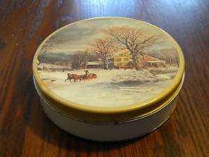 Currier and Ives Collectible Tin The Journey Resumed  