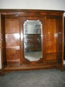 EMPIRE STYLE WALNUT ANTIQUE LARGE BEDROOM SET ARMOIRE 11IT108A  