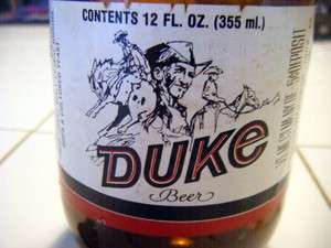   beer DUKE Label & Cap Duke beer brewed by Duquesne Brewing Co