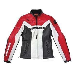  Spidi Womens PSK Leather Jacket   48/Red/Black/White 