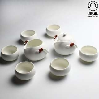   Penguin DING KILN white porcelain tea set 1 teapot 1 GD 6 cups  
