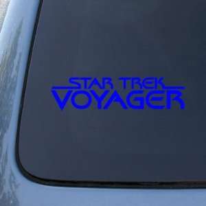 STAR TREK VOYAGER   Vinyl Car Decal Sticker #1675  Vinyl Color: Blue