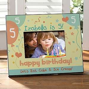   Personalized Birthday Picture Frame   Birthday Hearts