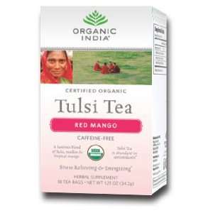 Organic India Tulsi Red Mango Tea 18 bags per box 2 Boxes:  