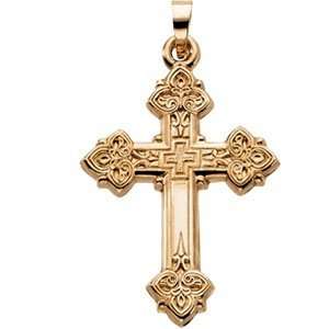  Cross In 14kt Gold Gold and Diamond Source Jewelry