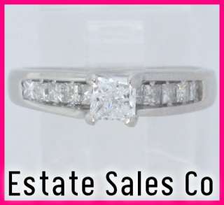 Platinum PT900 Princess Cut Diamond Wedding Ring 1.25ct  
