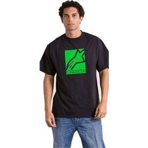  Alpinestars Box Logo T Shirt   2X Large/Black: Automotive