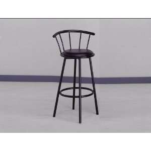  Black Swival Bar Stool (Set of 2) by Crown Mark: Home 