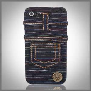  Real Black Striped Jeans Denim protective case cover for 