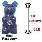Worlds Largest Gummy Bear Giant 5 Pounds 10 Inches tall Blue Raspberry